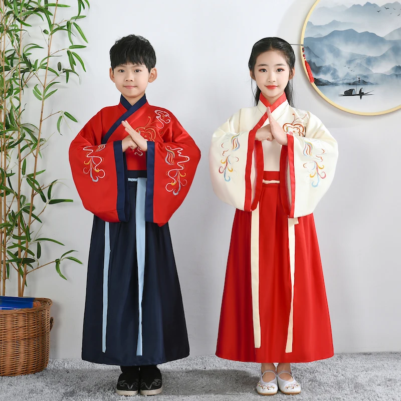 Children's Chinese style Hanfu boys and girls primary school students traditional Chinese costume performance costume
Children's Chinese style Hanfu boys and girls primary school students traditional Chinese costume performance costume