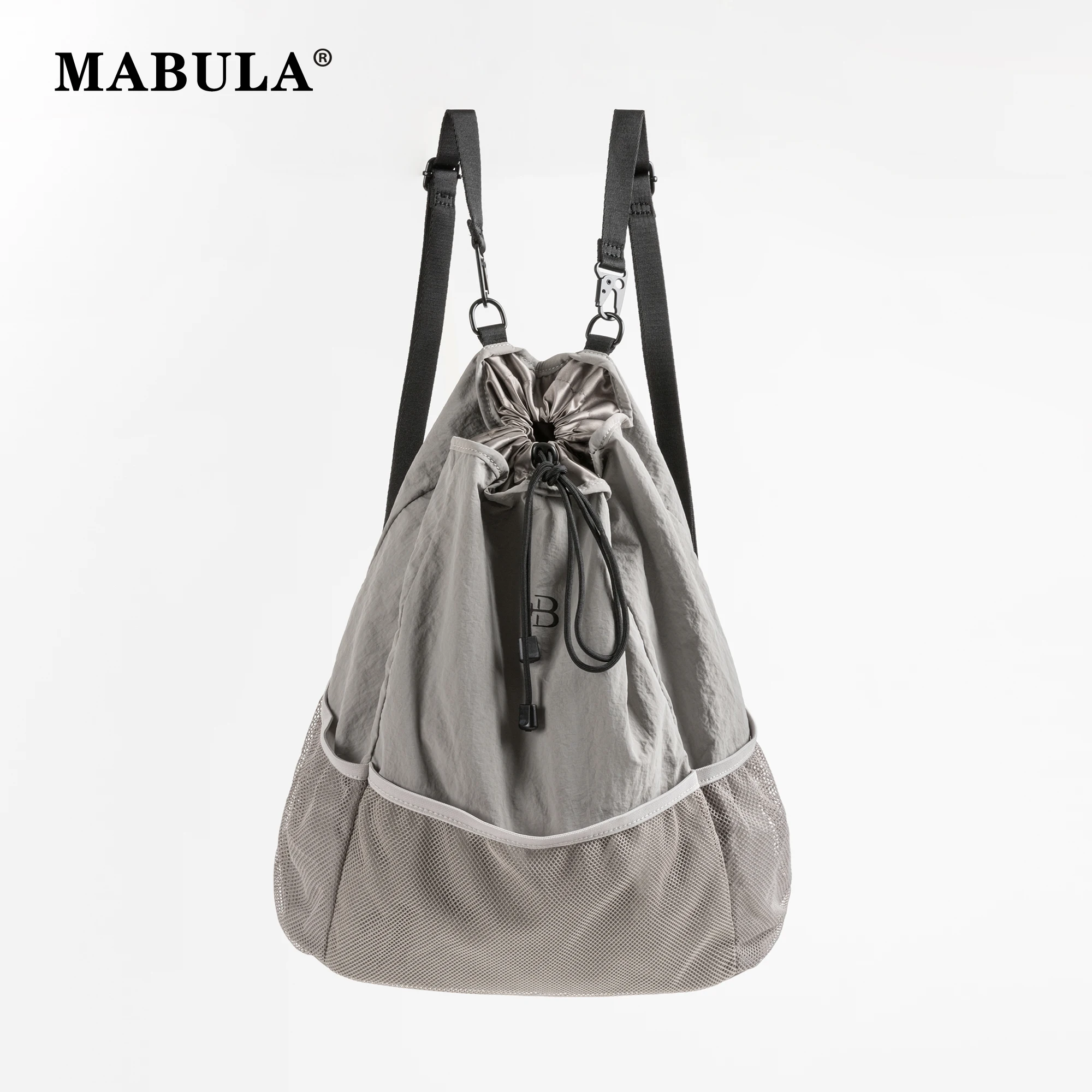 MABULA Simple Gray Nylon Women's Casual Backpack Drawstring Portable Travel Daypacks Korean Solid Female Daily Bag
MABULA Simple Gray Nylon Women's Casual Backpack Drawstring Portable Travel Daypacks Korean Solid Female Daily Bag