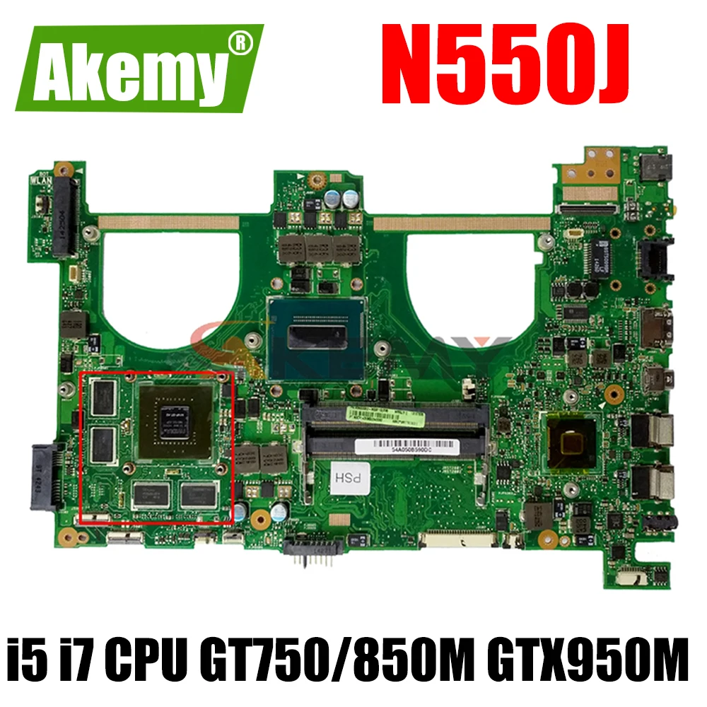 N550JV Laptop Motherboard For ASUS VivoBook N550JX N550JK N550J G550JX G551JK G551J Mainboard i5 i7 CPU GT750M GT850M GTX950M
N550JV Laptop Motherboard For ASUS VivoBook N550JX N550JK N550J G550JX G551JK G551J Mainboard i5 i7 CPU GT750M GT850M GTX950M
