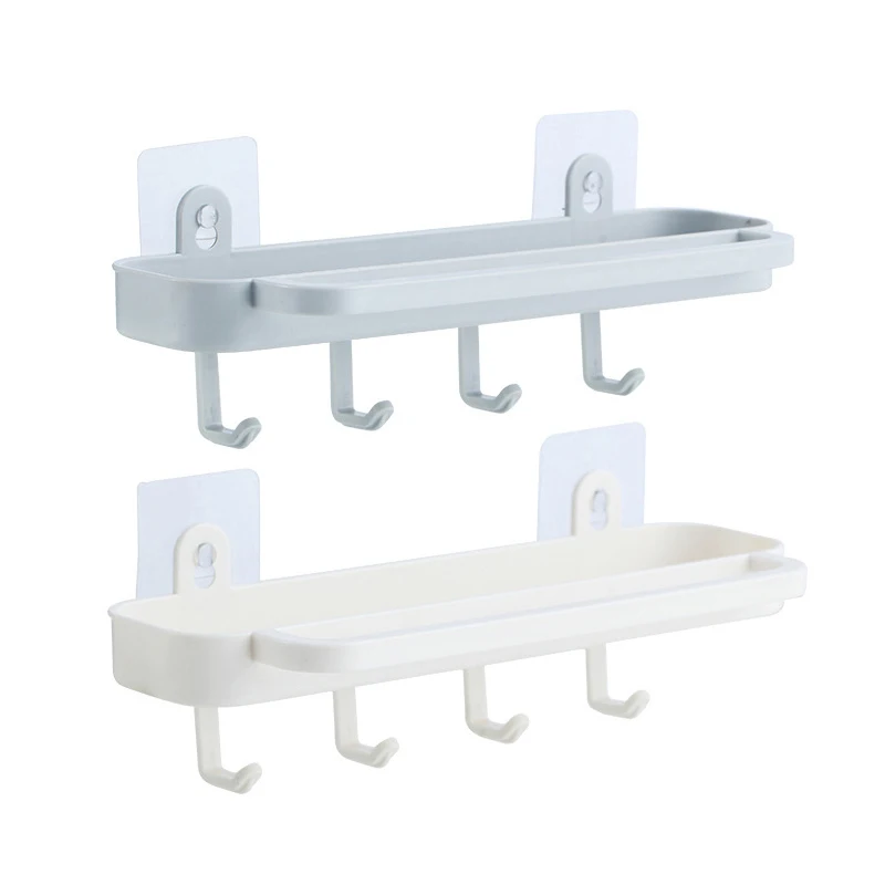 Wall Mounted Kitchen Storage Rack Seasoning Bottle Jar Storage Holder with 4 Hooks Bathroom Shower Shelf Self-Adhesive Rack
Wall Mounted Kitchen Storage Rack Seasoning Bottle Jar Storage Holder with 4 Hooks Bathroom Shower Shelf Self-Adhesive Rack