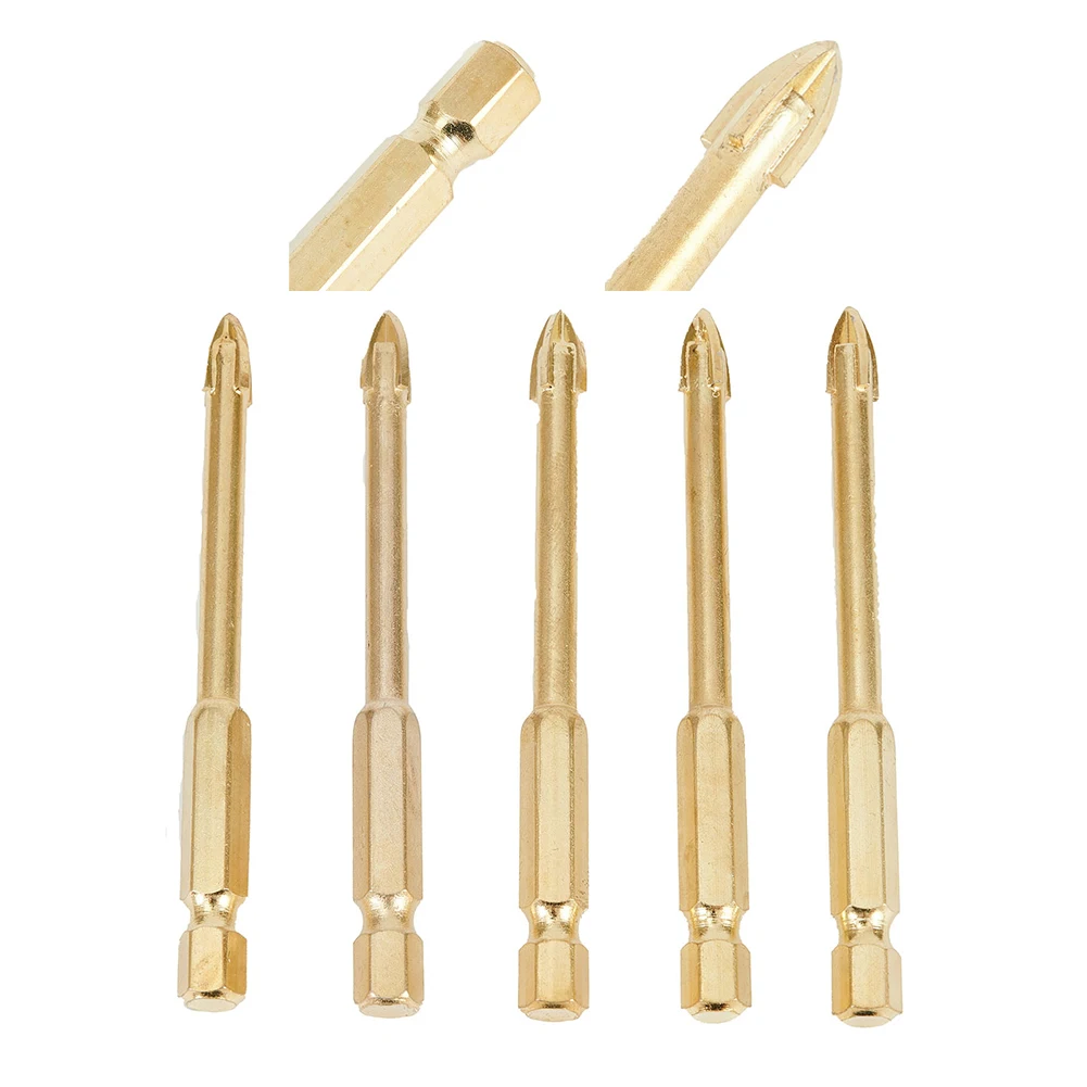 Bits Drill Bits Glass Drill Faster Kits Metal Strong Toughness Tile Marble Tools 5pcs/Set With 4 Cutting Edges Fashion
Bits Drill Bits Glass Drill Faster Kits Metal Strong Toughness Tile Marble Tools 5pcs/Set With 4 Cutting Edges Fashion