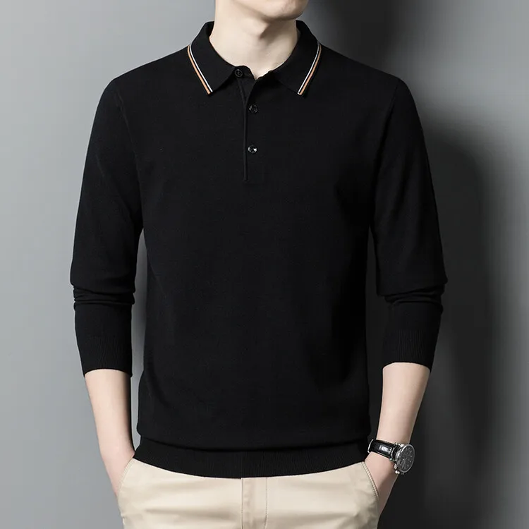 New Autumn Men's Casual Knitted Woolen Sweater Polo Long Sleeve Solid Knitted Comfortable Warm Men Polo Shirt
New Autumn Men's Casual Knitted Woolen Sweater Polo Long Sleeve Solid Knitted Comfortable Warm Men Polo Shirt