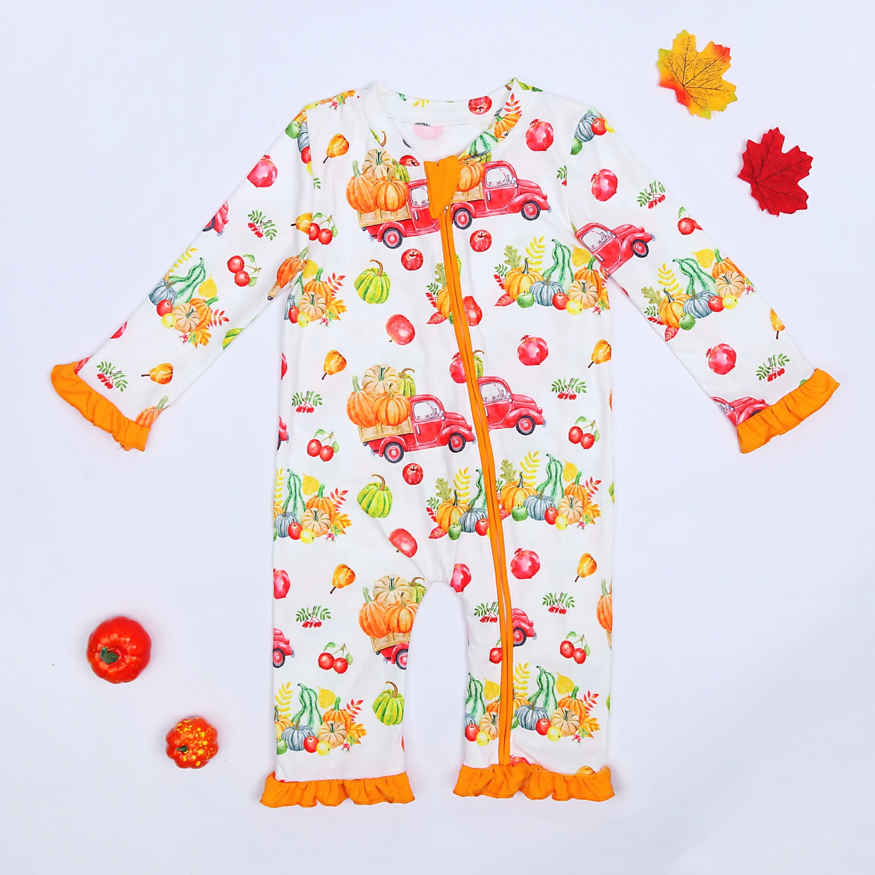 Factory Wholesale RTS Halloween Girl One-piece Bodysuit With Pattern Pumpkins Printing Fall Long Sleeve Pajamas Toddler Jumpsuit
Factory Wholesale RTS Halloween Girl One-piece Bodysuit With Pattern Pumpkins Printing Fall Long Sleeve Pajamas Toddler Jumpsuit