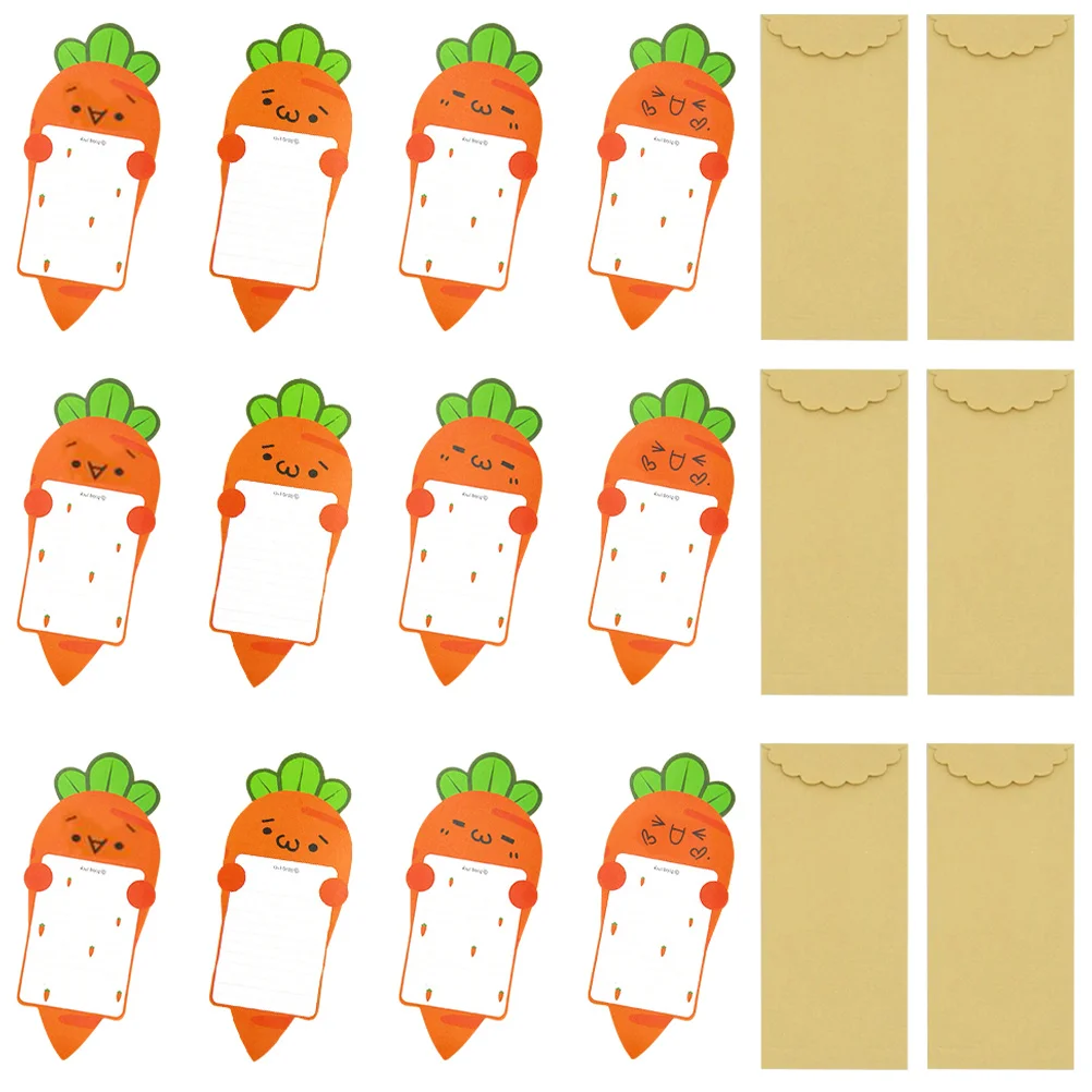 6 Sets of Lovely Writing Paper Cartoon Carrot Letter Paper with Envelope (Random Style)
6 Sets of Lovely Writing Paper Cartoon Carrot Letter Paper with Envelope (Random Style)