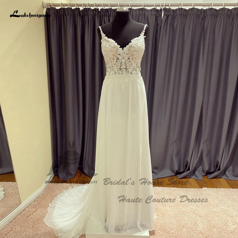 Lakshmigown Sequin Lace Appliques Chiffon Boho Beach Wedding Dresses V Neck Sexy Bridal Gowns Spaghetti Straps 2023 New Arrival
Lakshmigown Sequin Lace Appliques Chiffon Boho Beach Wedding Dresses V Neck Sexy Bridal Gowns Spaghetti Straps 2023 New Arrival