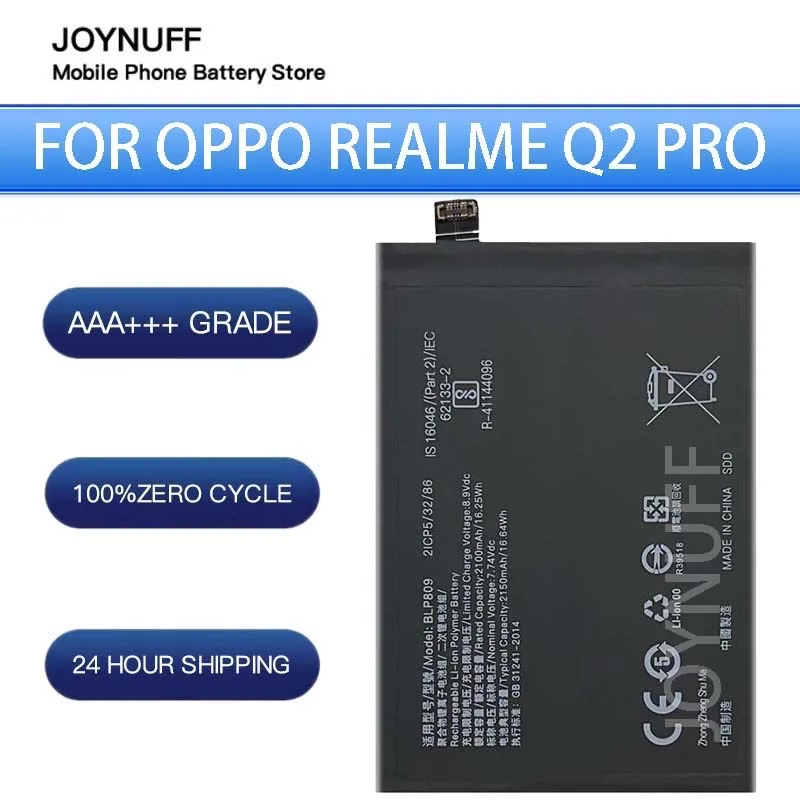 New Battery High Quality 0 Cycles Compatible BLP809 For OPPO Realme Q2Pro phone Replacement Lithium Sufficient Batterie+tool kit
New Battery High Quality 0 Cycles Compatible BLP809 For OPPO Realme Q2Pro phone Replacement Lithium Sufficient Batterie+tool kit