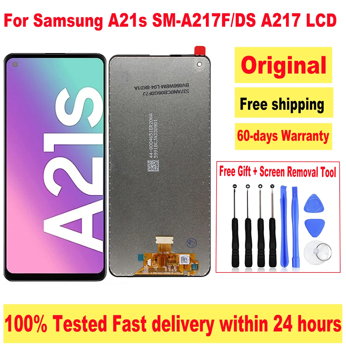 6.5" Original For Samsung Galaxy A21S Display A217F A217 LCD Touch Screen Digitizer Assembly For Galaxy A21S SM-A217F/DS A217
6.5" Original For Samsung Galaxy A21S Display A217F A217 LCD Touch Screen Digitizer Assembly For Galaxy A21S SM-A217F/DS A217