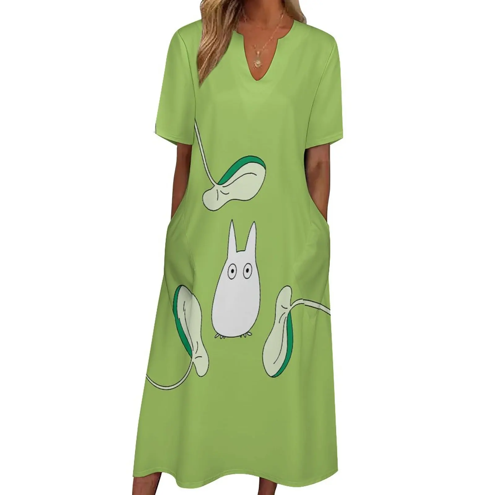 Cute Totoro Dress Classic Anime Elegant Maxi Dress Streetwear Casual Long Dresses Spring V Neck Design Vestidos Big Size 5XL
Cute Totoro Dress Classic Anime Elegant Maxi Dress Streetwear Casual Long Dresses Spring V Neck Design Vestidos Big Size 5XL