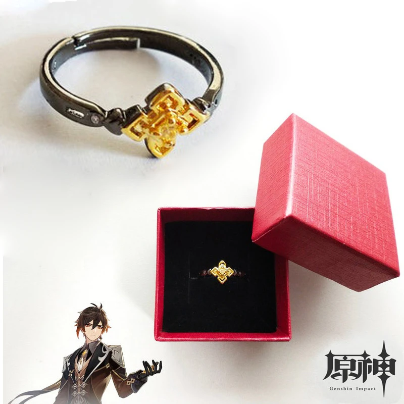 Game Genshin Impact Cosplay Ring Zhongli Tartaglia Xiao Vent Albedo Adjustable Finger Rings for Women Men Jewelry Friends Gift
Game Genshin Impact Cosplay Ring Zhongli Tartaglia Xiao Vent Albedo Adjustable Finger Rings for Women Men Jewelry Friends Gift
