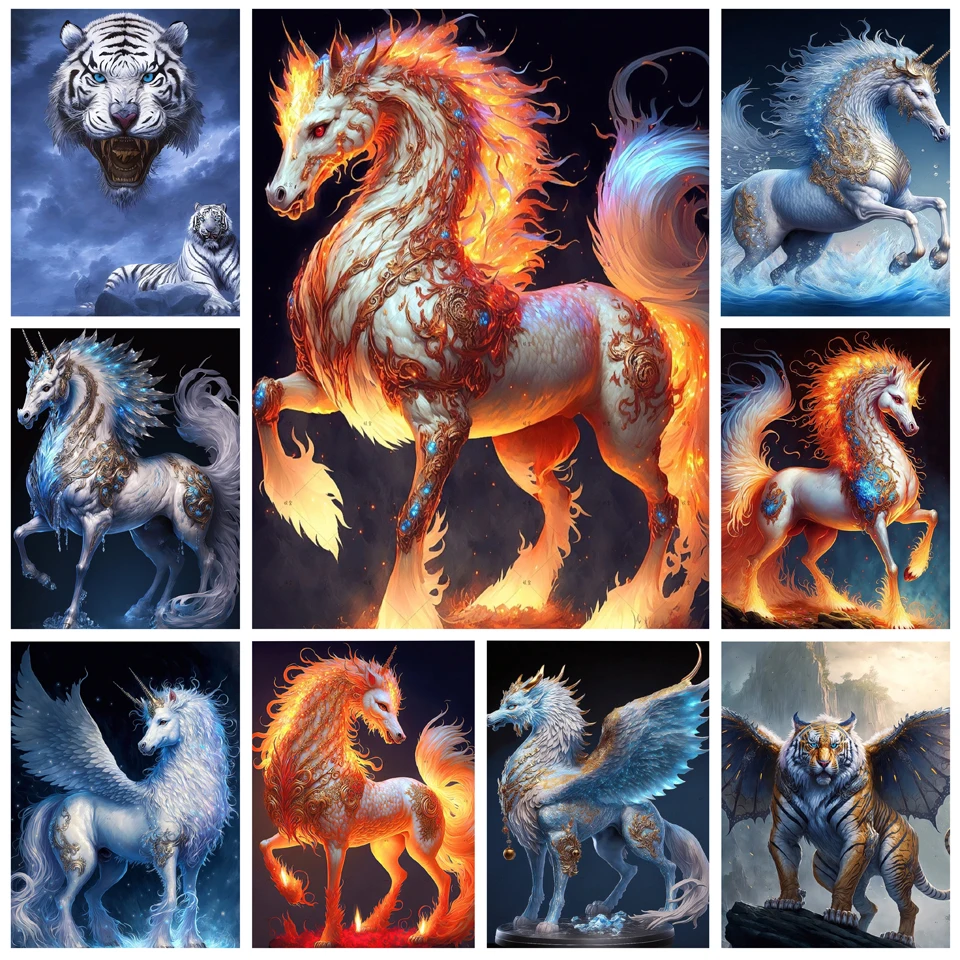 Алмазная вышивка «сделай сам», алмазная живопись, тигр, единорог, Kirin, картины, вышивка крестиком, искусственная мозаика, украшение дома 
Алмазная вышивка «сделай сам», алмазная живопись, тигр, единорог, Kirin, картины, вышивка крестиком, искусственная мозаика, украшение дома