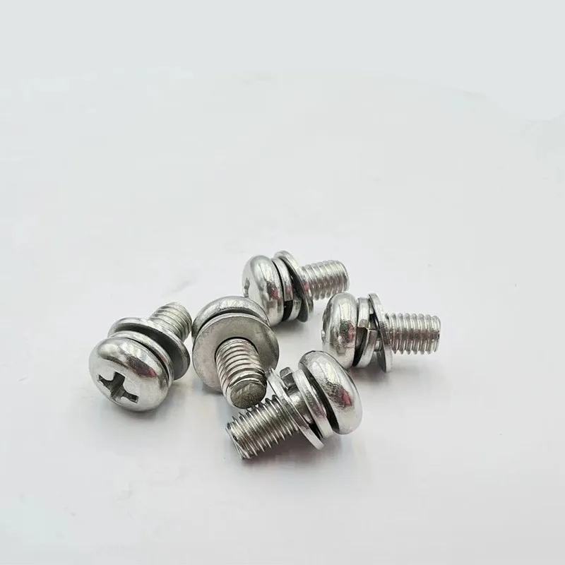 M1.6 M2 M2.5 M3 M4 M5 M6 M8 304 Stainless Steel Cross Round Phillips Pan Head SEM Screw Flat Washer Spring Gasket Assemble Bolt 
M1.6 M2 M2.5 M3 M4 M5 M6 M8 304 Stainless Steel Cross Round Phillips Pan Head SEM Screw Flat Washer Spring Gasket Assemble Bolt