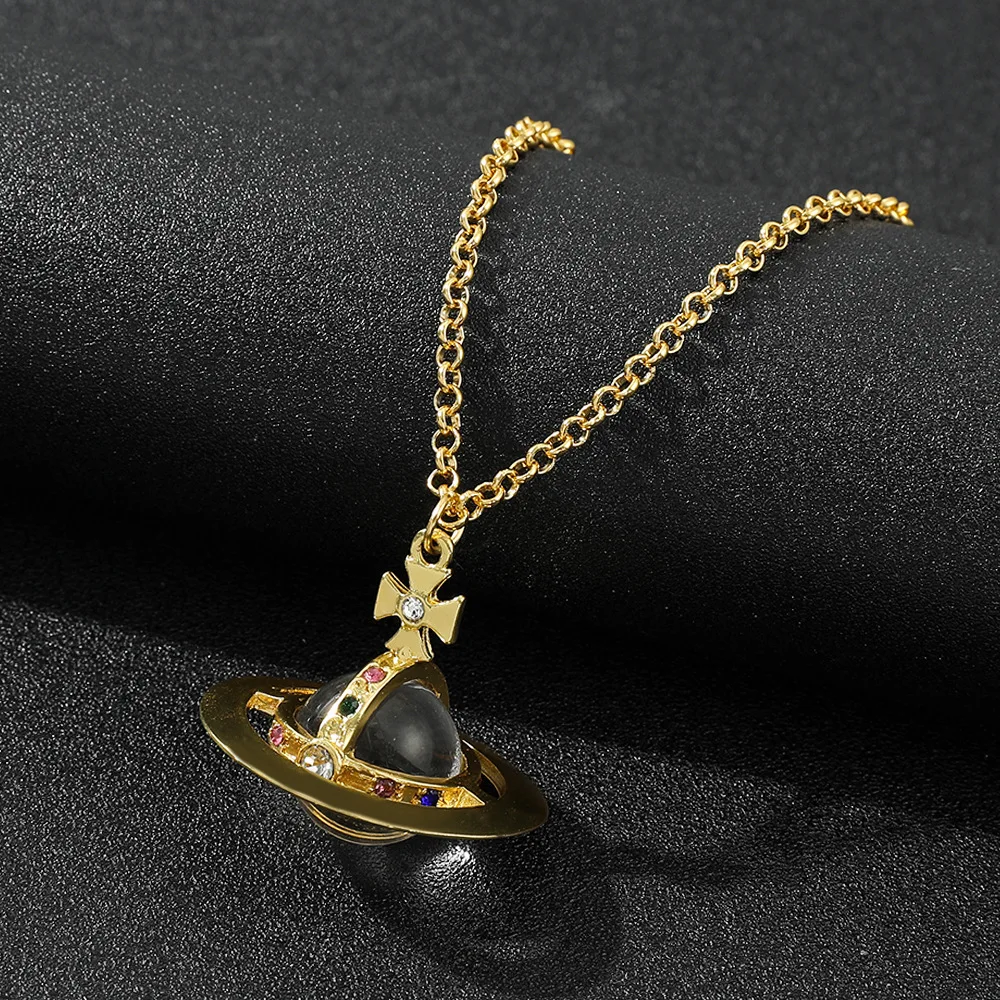 ZXMJ Fashion Diamond Necklace New Hot Selling Necklaces For Women Viviane Same Saturn Pendant Necklace Wild Gothic Punk Chain
ZXMJ Fashion Diamond Necklace New Hot Selling Necklaces For Women Viviane Same Saturn Pendant Necklace Wild Gothic Punk Chain