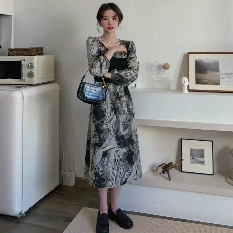 Экспресс-доставка, новинка весны 2022, корейское Ретро строченное крашеное платье с длинными рукавами, модное свободное платье большого разм...
Экспресс-доставка, новинка весны 2022, корейское Ретро строченное крашеное платье с длинными рукавами, модное свободное платье большого разм...