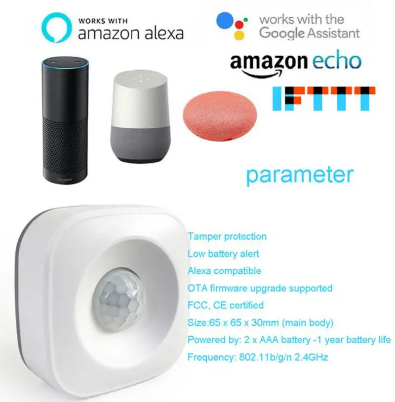 Hotest WIFI PIR Motion Sensor Detector Movement Sensor SmartLife APP Wireless Home Automation System Work With Alexa Google Home
Hotest WIFI PIR Motion Sensor Detector Movement Sensor SmartLife APP Wireless Home Automation System Work With Alexa Google Home