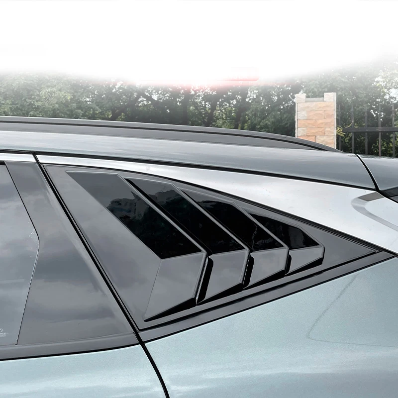 

ABS Carbon Fiber Car Rear Window Shutter Cover Trim For Hyundai Tucson 2021 -2023 Accessories Window Louver Side Vent Trims