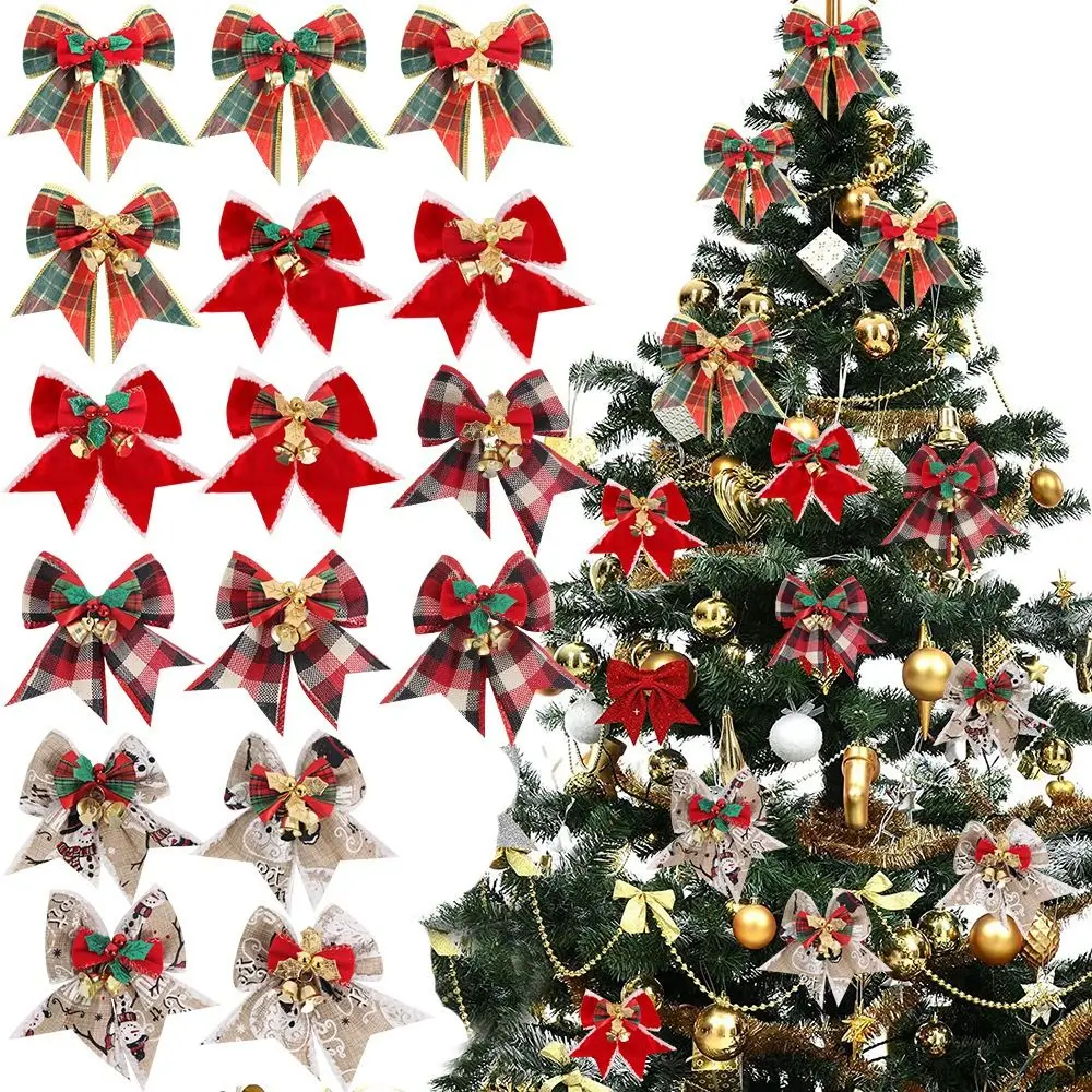 4PCS 8cm*8.5cm Christmas Bell Bows Pendant For Christmas Tree Hanging Bell Knot Ribbon Ornaments Home Party Decorations
4PCS 8cm*8.5cm Christmas Bell Bows Pendant For Christmas Tree Hanging Bell Knot Ribbon Ornaments Home Party Decorations