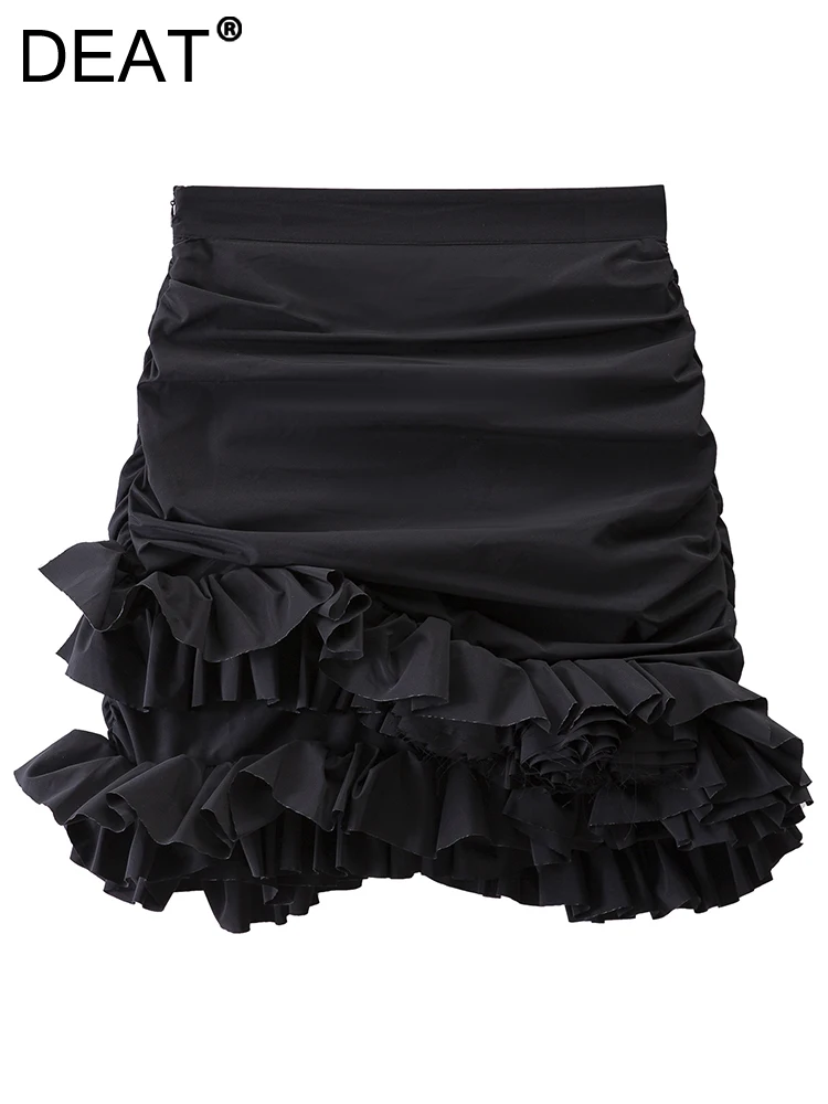 DEAT Fashion Women Hip Wrap Skirt High Waist Irregular Stringy Selvedge Folds A-line Solid Color Skirts Summer 2023 New 17A9459
DEAT Fashion Women Hip Wrap Skirt High Waist Irregular Stringy Selvedge Folds A-line Solid Color Skirts Summer 2023 New 17A9459