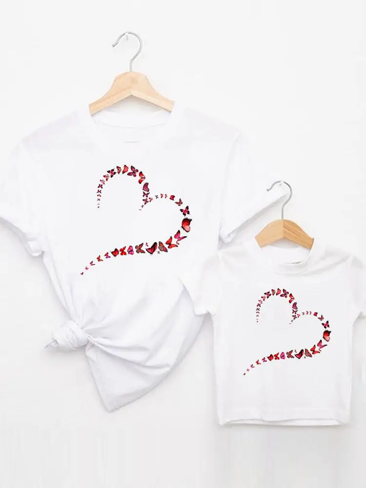 Graphic Tee T-shirt Butterfly Love Heart Sweet Family Matching Outfits Boy Girl Women Kid Child Summer Mom Mama Mother Clothes
Graphic Tee T-shirt Butterfly Love Heart Sweet Family Matching Outfits Boy Girl Women Kid Child Summer Mom Mama Mother Clothes