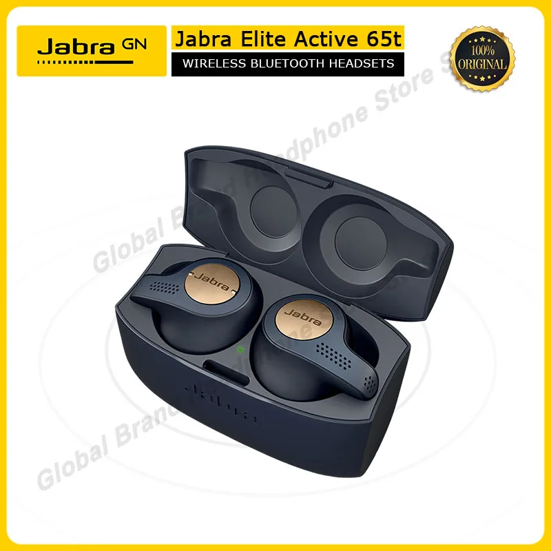 

Оригинальные беспроводные Bluetooth-наушники Jabra Elite 65t, спортивная водонепроницаемая гарнитура ANC, наушники с зарядным чехлом и микрофоном