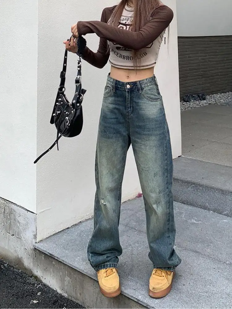 Streetwear Loose Mom Jeans Korean Style Baggy Boyfriend Jeans For Women High Waist Denim Jeans Trousers Wide Leg Pants
Streetwear Loose Mom Jeans Korean Style Baggy Boyfriend Jeans For Women High Waist Denim Jeans Trousers Wide Leg Pants
