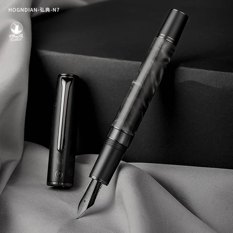 

Calligraphy Exquisite Student Business Office Gift Retro Pens LT Hongdian N7 Fountain Pen Piston Acrylic Resin Pen