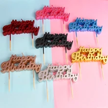 Birthday Party Letter Candles Cake Decoration Atmosphere Layout One-piece Baking Boy Girl Mom Colorful Party Supplies Holiday