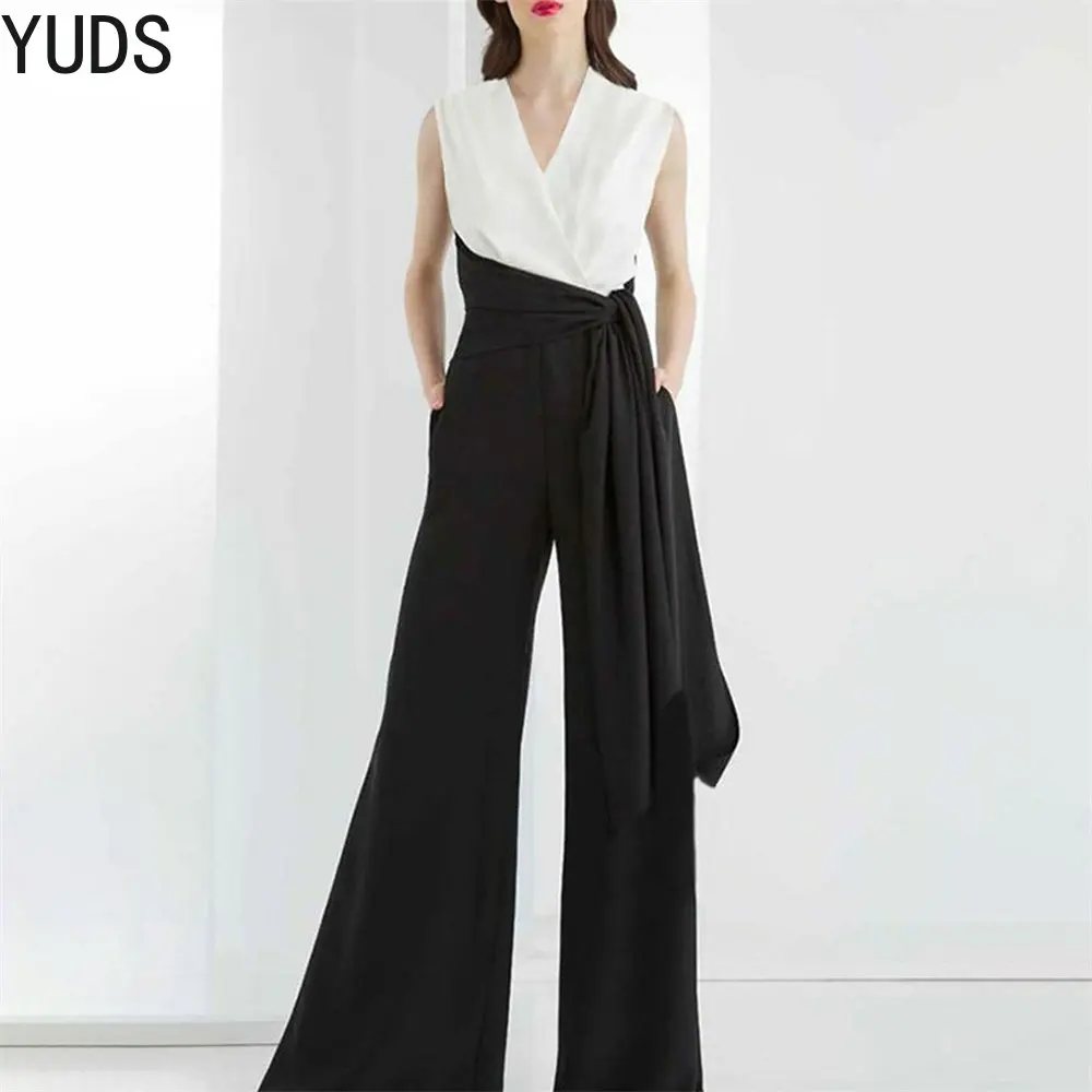 YUDX Summer Fashion Color Matching Jumpsuit Overalls for Women Office Lady Jumpsuit Casual Elegant Long Jumpsuits Women
YUDX Summer Fashion Color Matching Jumpsuit Overalls for Women Office Lady Jumpsuit Casual Elegant Long Jumpsuits Women