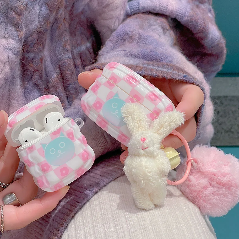 Cartoon Cute Pink Cat Plush Ball Rabbit Silicone Bluetooth Wireless Earphone Case For Apple AirPods pro 2 for AirPods 2 3 Cover
Cartoon Cute Pink Cat Plush Ball Rabbit Silicone Bluetooth Wireless Earphone Case For Apple AirPods pro 2 for AirPods 2 3 Cover