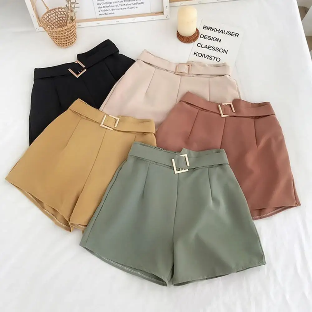 Stylish Short Pants Lightweight Women Shorts Solid Color Straight Pattern Summer Shorts Comfortable
Stylish Short Pants Lightweight Women Shorts Solid Color Straight Pattern Summer Shorts Comfortable