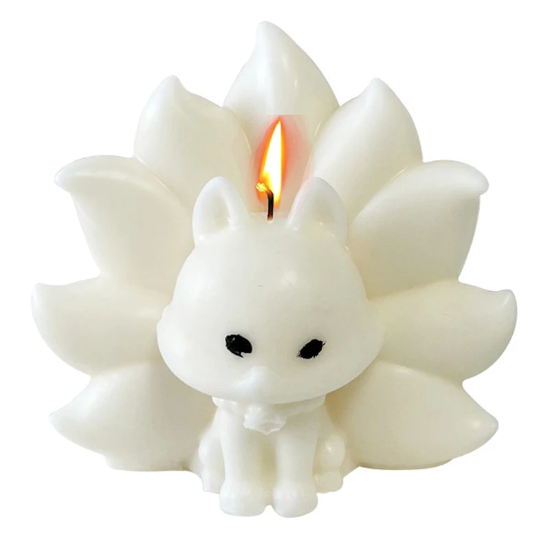 3D Cute Fox Silicone Candle Mold Crystal Epoxy Gypsum Cement Nine-tailed Fox Mould DIY Animal Shape Chocolate Ice Cube Soap Mold
3D Cute Fox Silicone Candle Mold Crystal Epoxy Gypsum Cement Nine-tailed Fox Mould DIY Animal Shape Chocolate Ice Cube Soap Mold