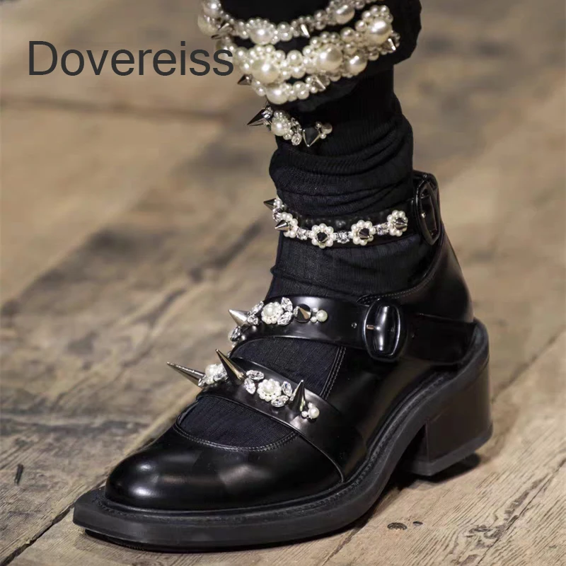 2022 Fashion New Sexy Pure Color Rivets Pumps Round Toe Flats Crystal Rhinestone Buckle Flats Leather New Big Size 40 41 42 43
2022 Fashion New Sexy Pure Color Rivets Pumps Round Toe Flats Crystal Rhinestone Buckle Flats Leather New Big Size 40 41 42 43