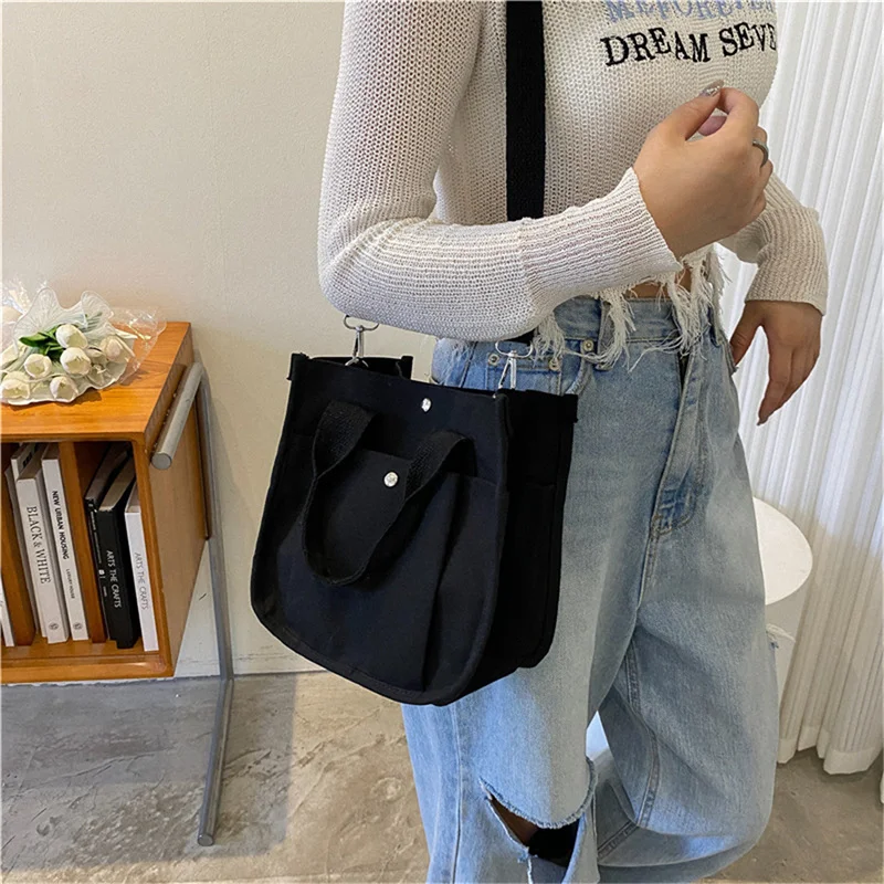 Women Crossbody Bags Canvas Solid Color Casual Tote Bag Messenger Bag Shoulder Bag Brand Designer Simplicity Girl's Shoulder Bag
Women Crossbody Bags Canvas Solid Color Casual Tote Bag Messenger Bag Shoulder Bag Brand Designer Simplicity Girl's Shoulder Bag