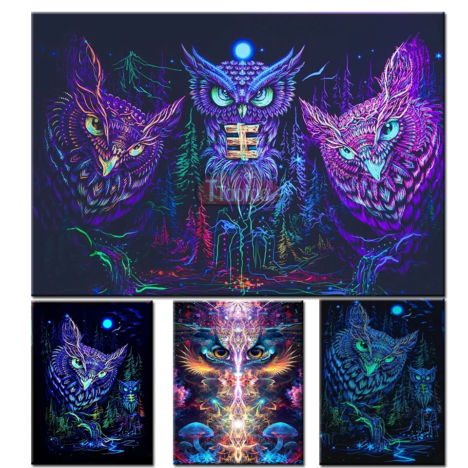 5D Magic Color Animal Diamond Painting Cartoon Owl Poster Cross Stitch Decor Full Drill Embroidery Mosaic Frameless Wall Hanging
5D Magic Color Animal Diamond Painting Cartoon Owl Poster Cross Stitch Decor Full Drill Embroidery Mosaic Frameless Wall Hanging