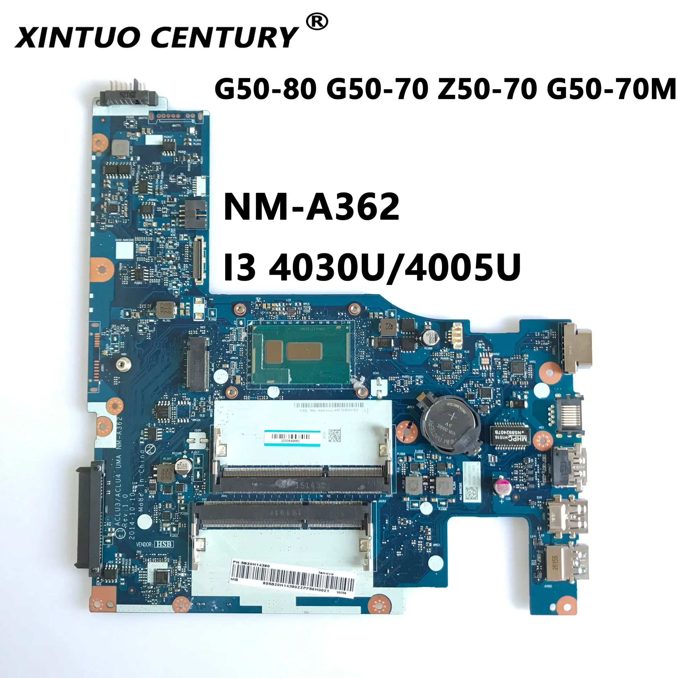 ACLU1/ACLU2 UMA NM-A362 для Lenovo Ideapad G50-80 G50-70 Z50-70 G50-70M материнская плата для ноутбука с I3 4030U 4005U 100% протестированная работа
ACLU1/ACLU2 UMA NM-A362 для Lenovo Ideapad G50-80 G50-70 Z50-70 G50-70M материнская плата для ноутбука с I3 4030U 4005U 100% протестированная работа