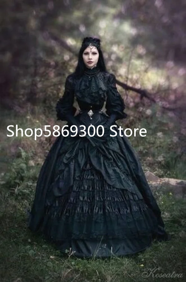 Victorian Goth Long Sleeve Wedding Dresses High Neck Lace-up Corset Classic Trends Dark Gothic Steakpunk Bridal Gown Plus Size 
Victorian Goth Long Sleeve Wedding Dresses High Neck Lace-up Corset Classic Trends Dark Gothic Steakpunk Bridal Gown Plus Size