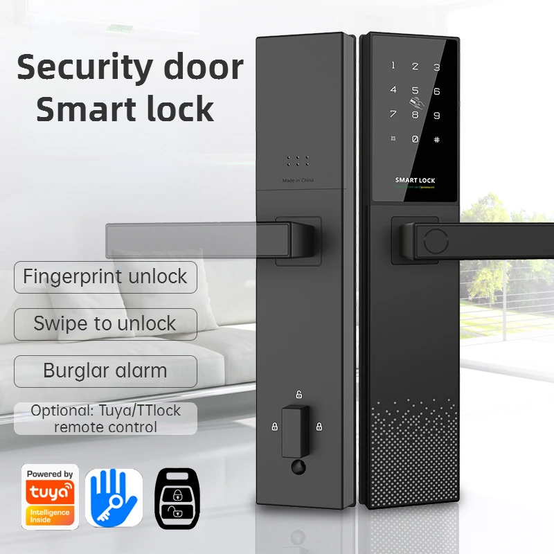 Tuya Electronic Lock Wifi Smart Door Lock Fingerprint Lock Password IC Card Key USB Charge For Smart Home Remotely smart Handle
Tuya Electronic Lock Wifi Smart Door Lock Fingerprint Lock Password IC Card Key USB Charge For Smart Home Remotely smart Handle