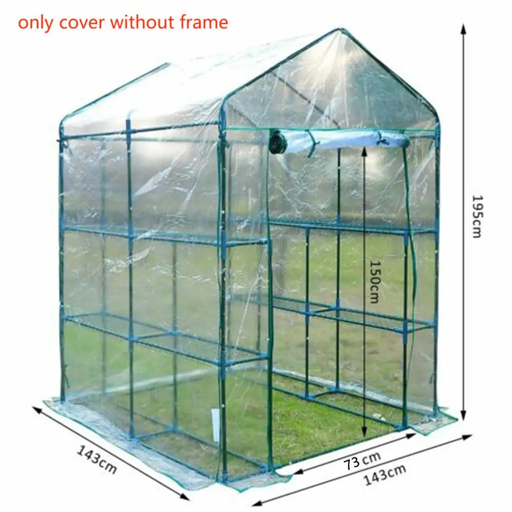 143x73x195cm PVC Mini Greenhouse Cover Garden Outdoor Warm Room Plants Grow House Cover Plants Transparent Bag
143x73x195cm PVC Mini Greenhouse Cover Garden Outdoor Warm Room Plants Grow House Cover Plants Transparent Bag