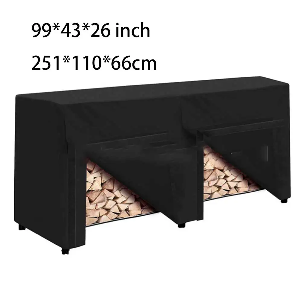 420D Firewood Cover Oxford Cloth Black Waterproof Lumber Log Rack Outdoor Storage Holder Covers 251*110*66cm Fireplace Parts
420D Firewood Cover Oxford Cloth Black Waterproof Lumber Log Rack Outdoor Storage Holder Covers 251*110*66cm Fireplace Parts