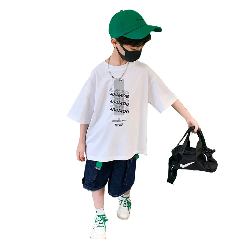 Teen Boys Clothing Set Summer Cotton Kids Boy Suit Letter Print Short Sleeve T Shirt + Shorts Children Outfits 4 6 8 10 12 14Yrs
Teen Boys Clothing Set Summer Cotton Kids Boy Suit Letter Print Short Sleeve T Shirt + Shorts Children Outfits 4 6 8 10 12 14Yrs