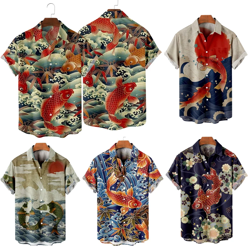 2022 Representing Lucky Koi Fish Pattern Print Shirt, Fashion Casual Hawaiian Beach Style, Summer Shirts for Men and Women
2022 Representing Lucky Koi Fish Pattern Print Shirt, Fashion Casual Hawaiian Beach Style, Summer Shirts for Men and Women