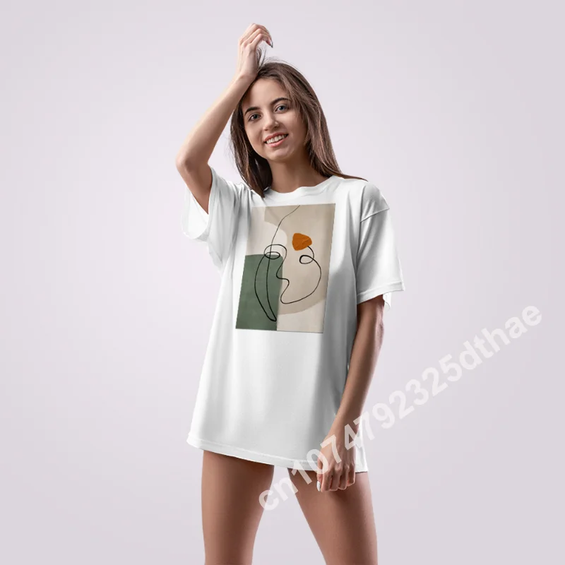 Abstract Geometric T Shirt Women Sweet O-Neck Short Sleeve Tops Casual Loose Tees Pullover Summer Plus Size Aesthetics Clothes
Abstract Geometric T Shirt Women Sweet O-Neck Short Sleeve Tops Casual Loose Tees Pullover Summer Plus Size Aesthetics Clothes