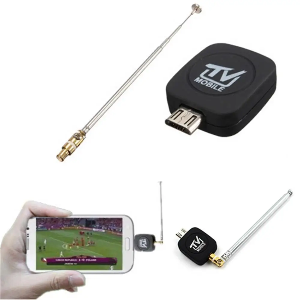 Мобильный цифровой HD ТВ-приемник ТВ-тюнер USB DVB-T2 DVB-T с микро-антенной для