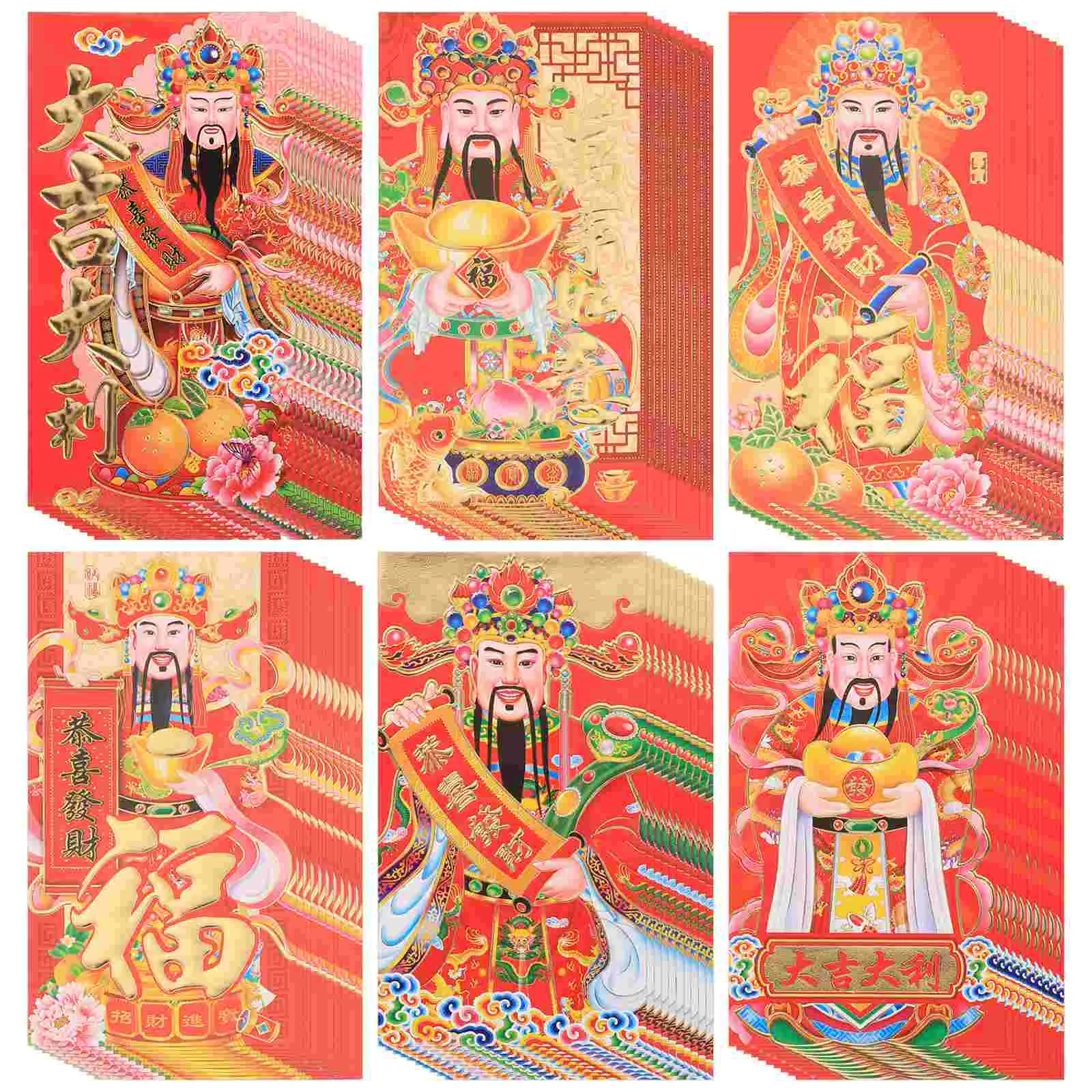 50 Pcs New Year God Wealth Red Envelope Traditional Packet 2023 Purses Weddings Paper Packets Spring Festival Gift Money
50 Pcs New Year God Wealth Red Envelope Traditional Packet 2023 Purses Weddings Paper Packets Spring Festival Gift Money