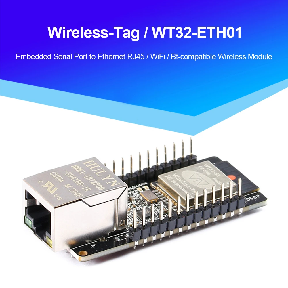 Embedded Serial Port Networking Ethernet Bluetooth-compatible WIFI Combo Gateway MCU ESP32 Wireless Module WT32 ETH01
Embedded Serial Port Networking Ethernet Bluetooth-compatible WIFI Combo Gateway MCU ESP32 Wireless Module WT32 ETH01