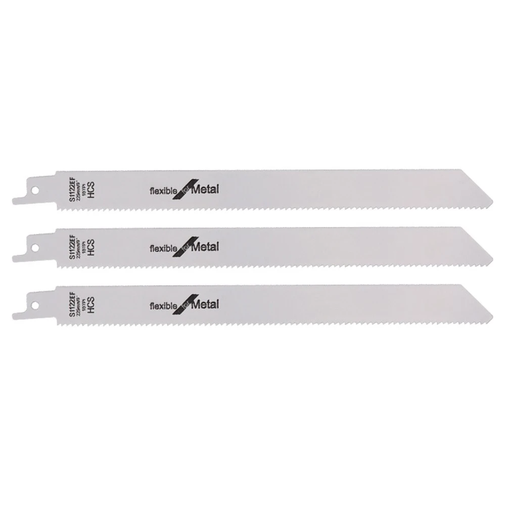 3Pcs New 225mm HCS Reciprocating Saw Blade JigSaw Blade 8.85 Inch Cutting Wood Plastic S1122EF 18TPI Sharp Saw Teeth
3Pcs New 225mm HCS Reciprocating Saw Blade JigSaw Blade 8.85 Inch Cutting Wood Plastic S1122EF 18TPI Sharp Saw Teeth