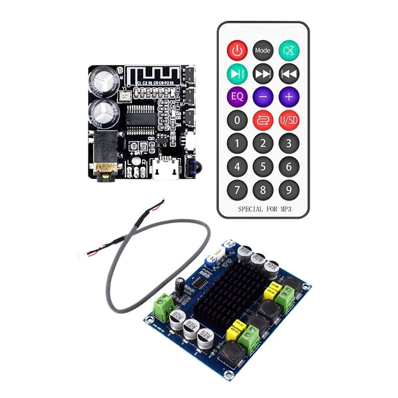 

TPA3116D2 Dual Channel Stereo High Power Digital Audio Power Amplifier Board & V3.0 Bluetooth Audio Receiver Board