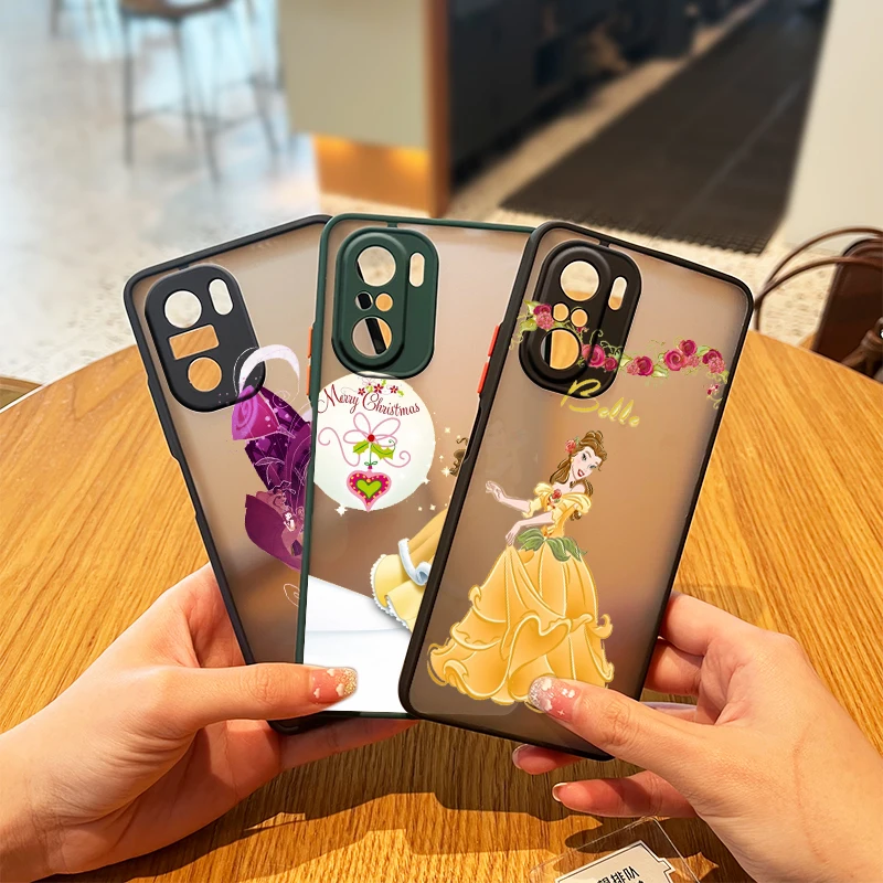 

Beauty and Beast Disney For Xiaomi Redmi K40 K20 K30 Note 11 10X 10 5G Pro 9 9S 9T 9A 9C Frosted Translucent Soft Phone Case