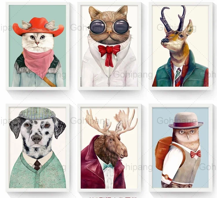 Cartoon Animal Canvas Painting Abstract Cartoon Deer Cat Art Posters and Prints for Children Bedroom Wall Decoration Picture
Cartoon Animal Canvas Painting Abstract Cartoon Deer Cat Art Posters and Prints for Children Bedroom Wall Decoration Picture