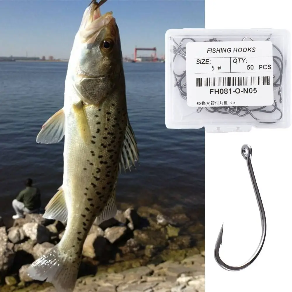 50pcs Coating High Carbon Stainless Steel Barbed Carp Fishing Hooks Pack with Retail Original Box Fishing Hook Tackle
50pcs Coating High Carbon Stainless Steel Barbed Carp Fishing Hooks Pack with Retail Original Box Fishing Hook Tackle