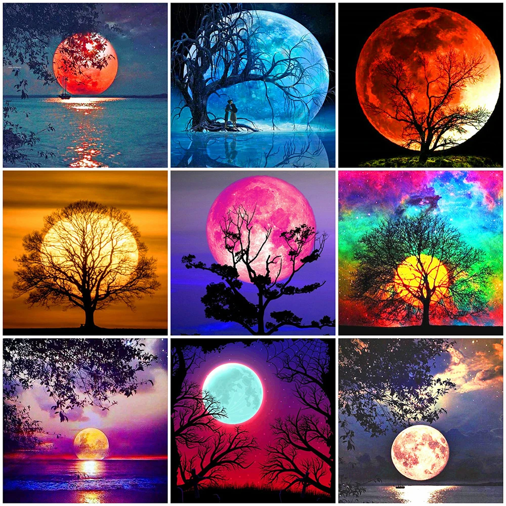 5D DIY Diamond Painting Moon Night Landscape Embroidery Cross Stitch Set Hand Inlaid Gifts Home Wall Art Decorative Painting 
5D DIY Diamond Painting Moon Night Landscape Embroidery Cross Stitch Set Hand Inlaid Gifts Home Wall Art Decorative Painting